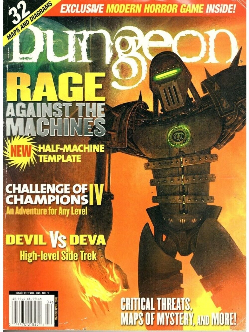 Dungeon Polyhedron Magazine Dungeons and Dragons Roleplaying Game March 2002